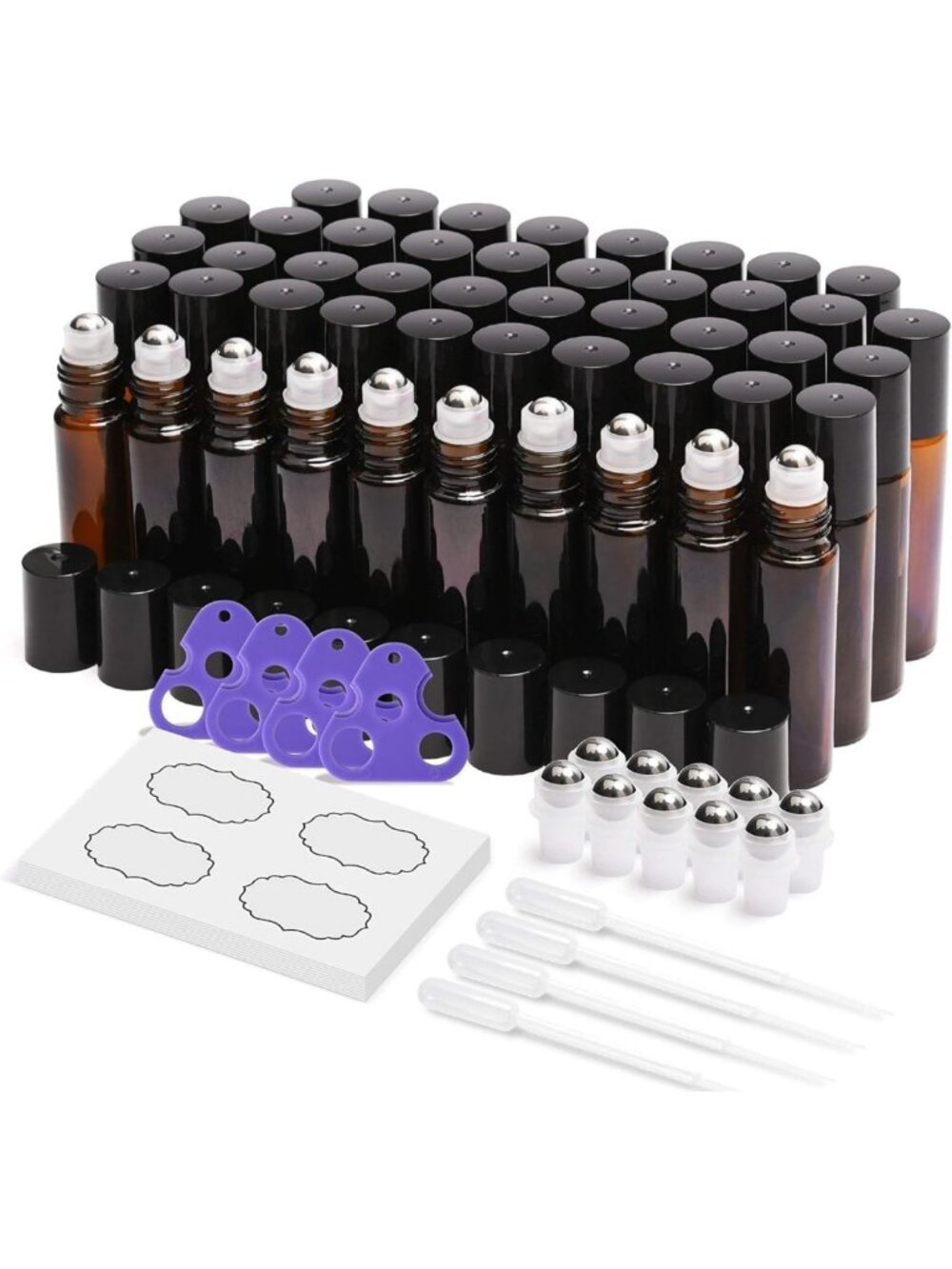 Essential Oil Roller Bottles 10ml - 48-Pack, Perfect for DIY Blends